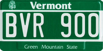 VT license plate BVR900