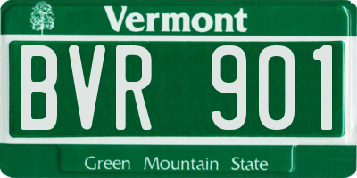 VT license plate BVR901