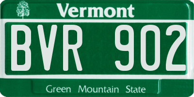 VT license plate BVR902