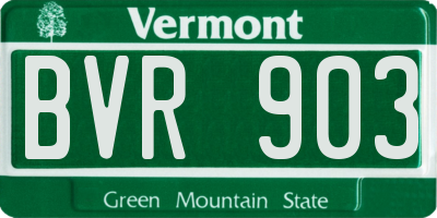 VT license plate BVR903