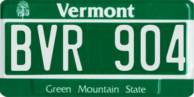 VT license plate BVR904