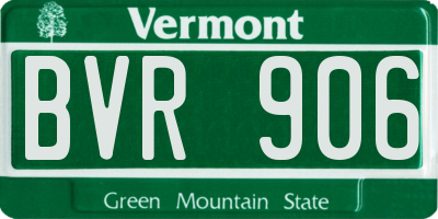 VT license plate BVR906