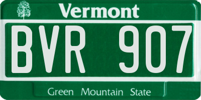 VT license plate BVR907