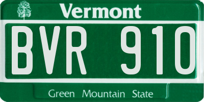 VT license plate BVR910