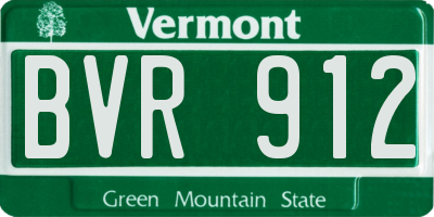 VT license plate BVR912
