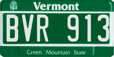 VT license plate BVR913