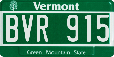 VT license plate BVR915