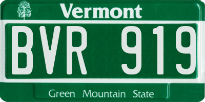 VT license plate BVR919