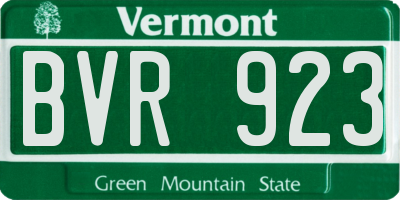 VT license plate BVR923