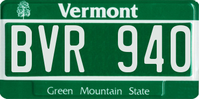 VT license plate BVR940
