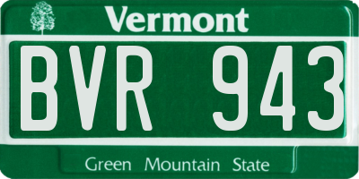 VT license plate BVR943