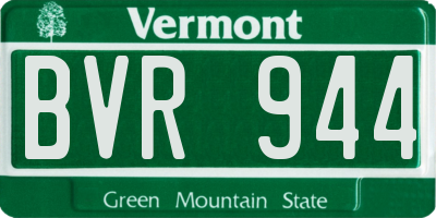 VT license plate BVR944