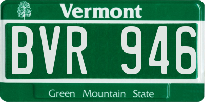 VT license plate BVR946