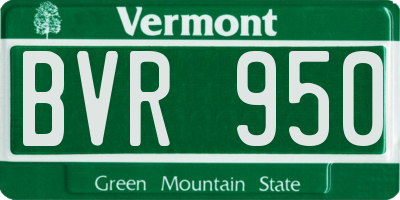 VT license plate BVR950