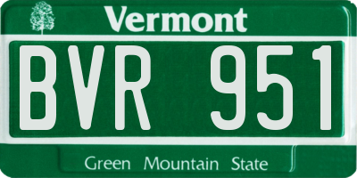 VT license plate BVR951