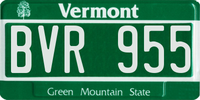 VT license plate BVR955