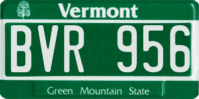 VT license plate BVR956