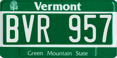 VT license plate BVR957