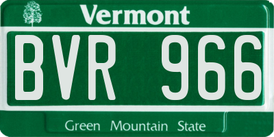 VT license plate BVR966