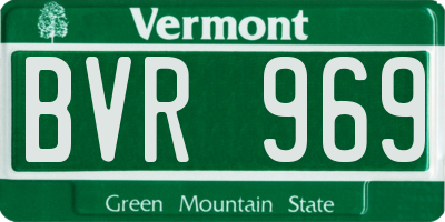 VT license plate BVR969