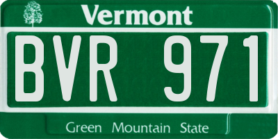 VT license plate BVR971