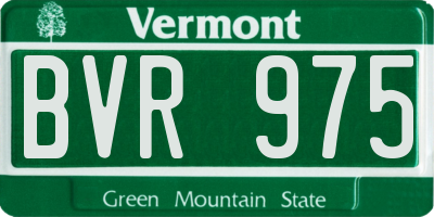 VT license plate BVR975