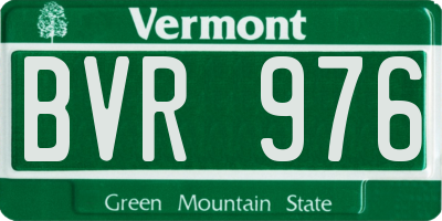 VT license plate BVR976