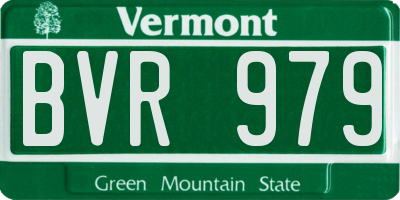 VT license plate BVR979