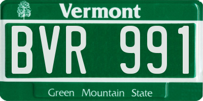 VT license plate BVR991