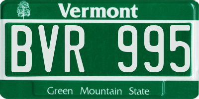 VT license plate BVR995