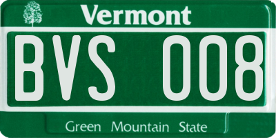 VT license plate BVS008