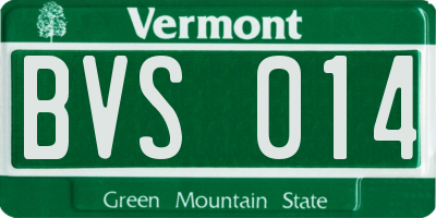 VT license plate BVS014