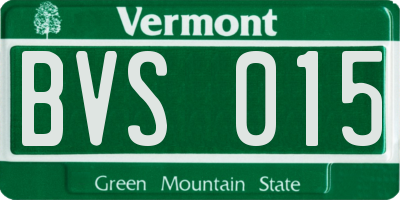 VT license plate BVS015