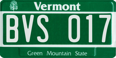VT license plate BVS017