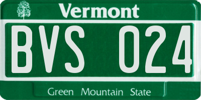 VT license plate BVS024