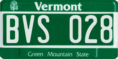 VT license plate BVS028