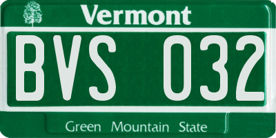 VT license plate BVS032