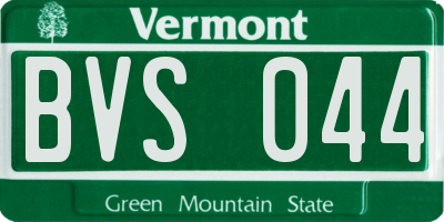 VT license plate BVS044