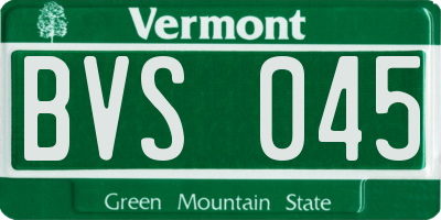 VT license plate BVS045