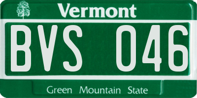 VT license plate BVS046