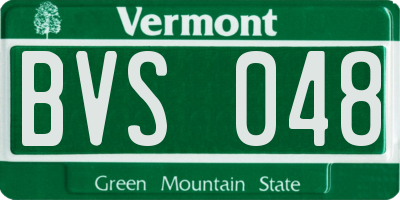 VT license plate BVS048