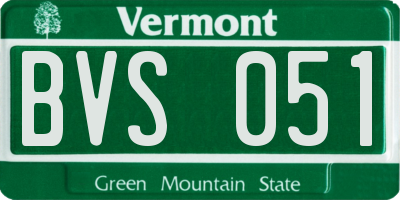 VT license plate BVS051
