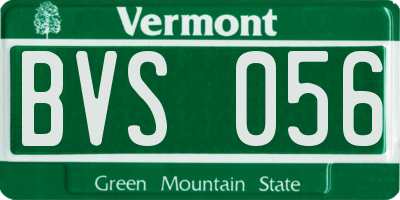 VT license plate BVS056