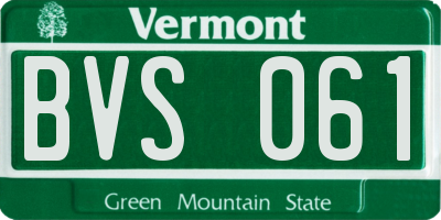 VT license plate BVS061