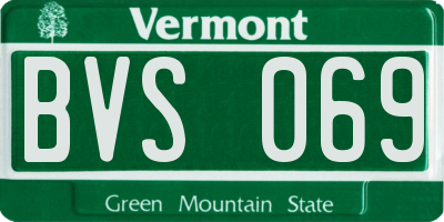 VT license plate BVS069
