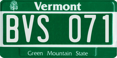 VT license plate BVS071