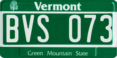 VT license plate BVS073
