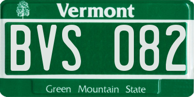 VT license plate BVS082