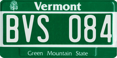 VT license plate BVS084