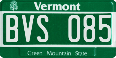 VT license plate BVS085